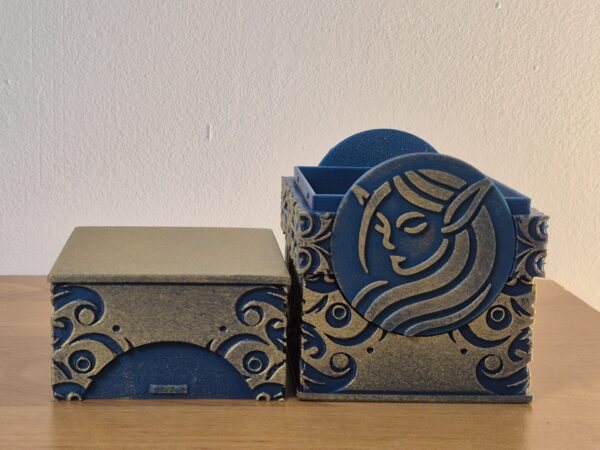Solaris Deck box - MTG, Lorcana, Onepiece, Pokemon & autres compatible - Personnalisable pour TCG - 125 Cartes Sleevées peinte à la main – Image 6