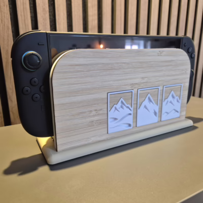 Faceplate Nintendo Switch 2 - Alpine Echo - Finition bambou - Accessoire pour station d'accueil Nintendo Switch 2
