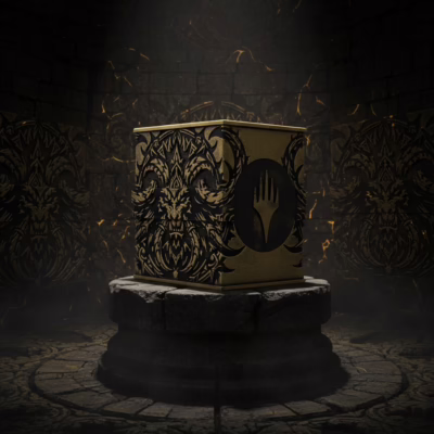 Deck box Abyssal Wrath - Magic: The Gathering - Commander deckbox - Peinte à la Main - Rangement Élégant pour Cartes